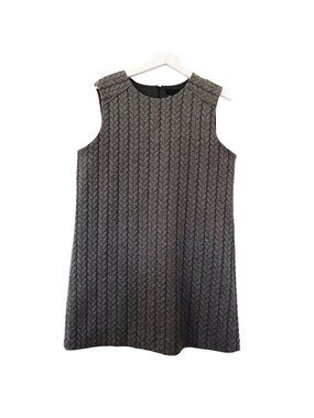 Cynthia Rowley Quilted Sleeveless Shift Dress, Size XL, Gray